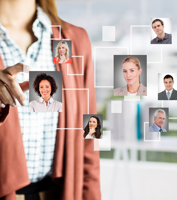 Professional woman holding a cup